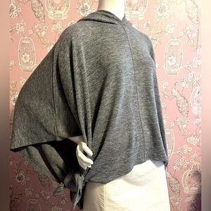 NWOT grey hoodie poncho sweater